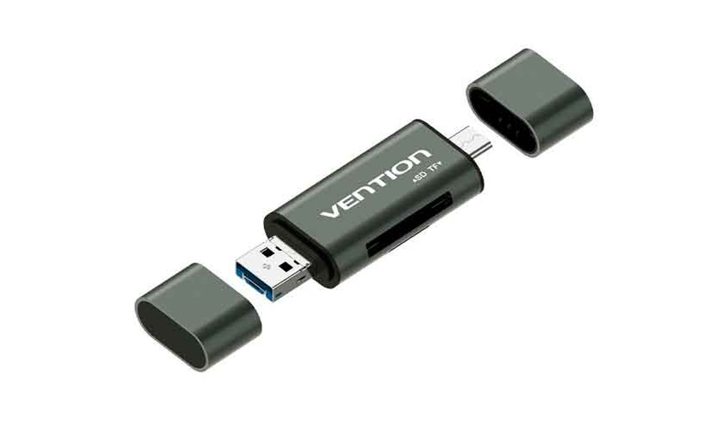 Vention CCJH0 USB2.0 Multi-function Card Reader Gray