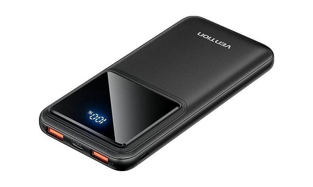 Vention FHKB0 10000mAh Power Bank (Micro-USB + USB-C + USB-A + USB-A) 22.5W Black LED Display Type