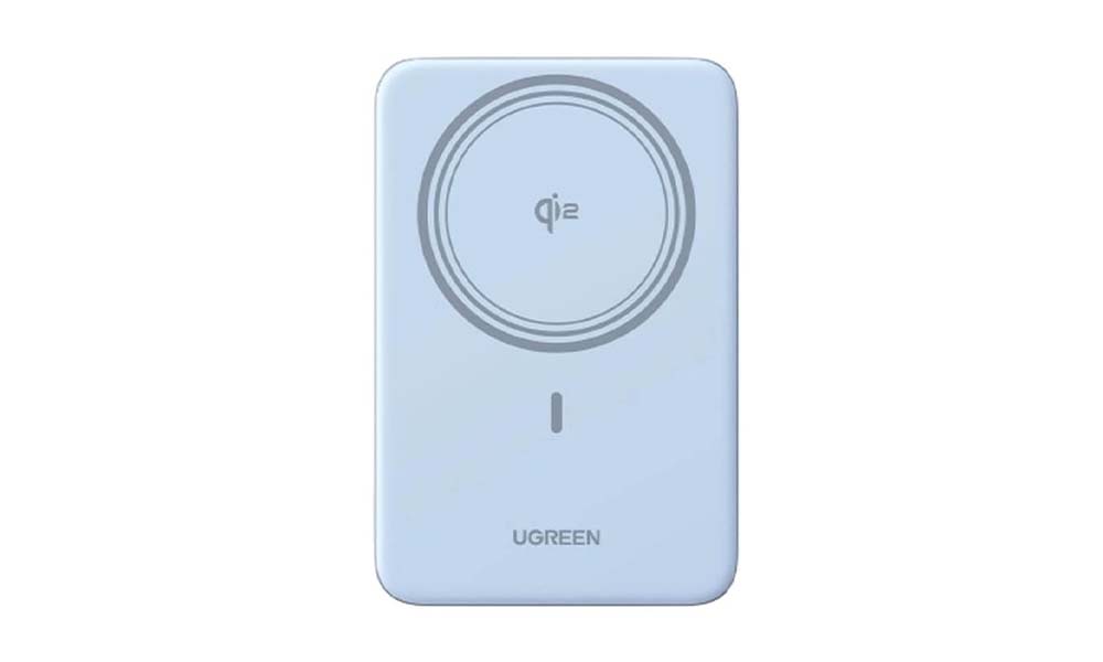 Ugreen PB580 (65840B), 5000mAh, Type-C, Magnetic Wireless Power Bank, Light Blue