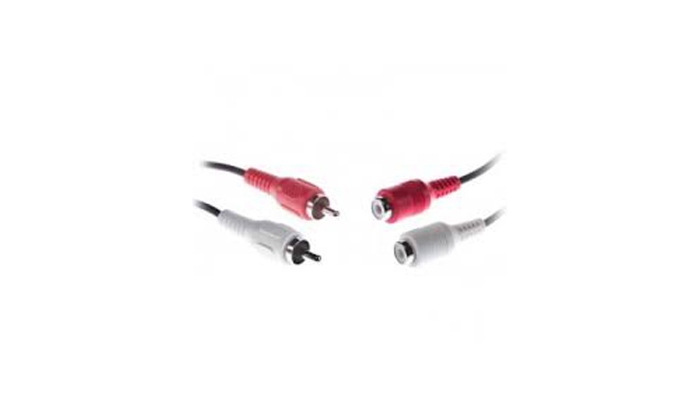 EasyTouch 2xRCAm to 2xRCAf Audio Cable Extender Stereo 10m | ET-9011