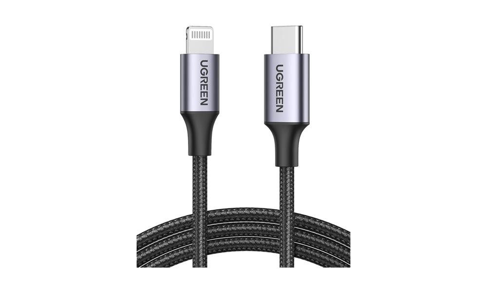 Ugreen US304 (60760), MFi USB-C to Lightning Cable, 1.5m, Black