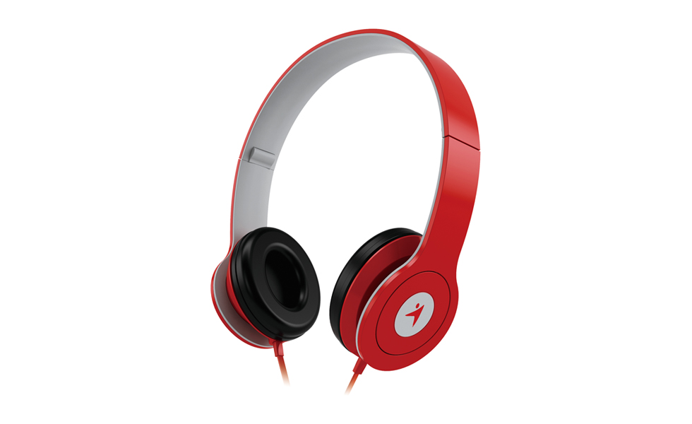 Genius HS-M450 On-Ear Headphones with Microphone RED