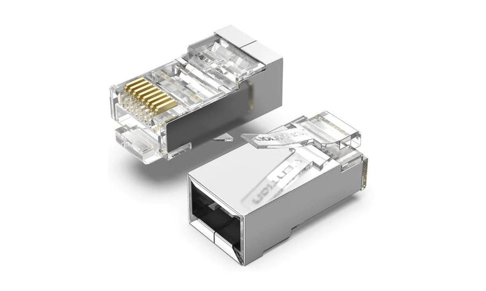 Vention IDCR0-100 Cat.6 FTP RJ45 Modular Plug Transparent 100 Pack