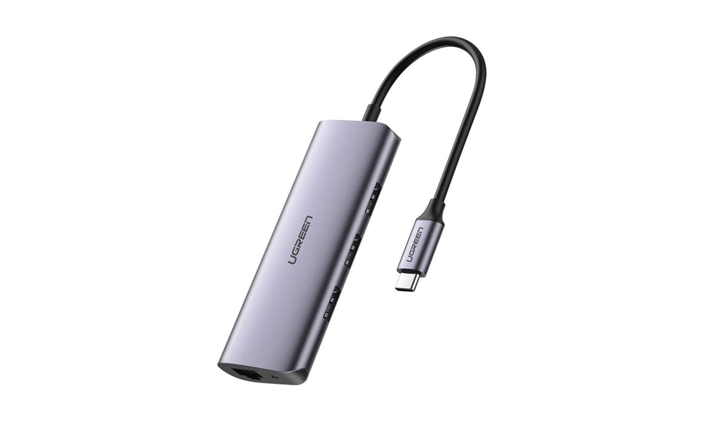 Ugreen 60718 USB-C to 3 x USB 3.0+RJ45+Micro USB Multifunction
