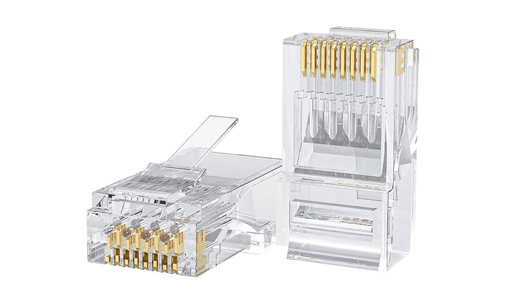 Cabletime CT-RC6U-P100  Cat.6 UTP RJ45 Modular Plug Transparent