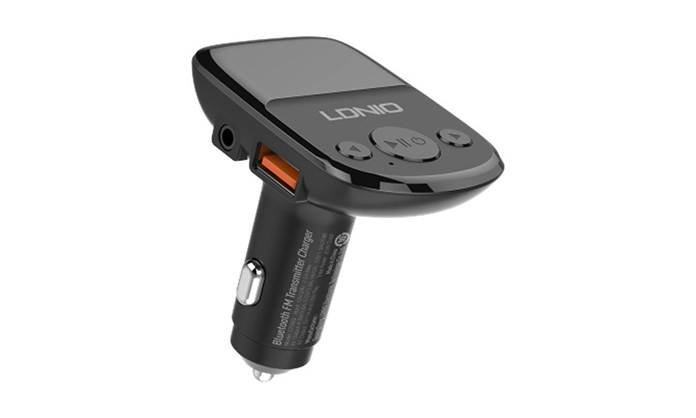 LDNIO მანქანის დამტენი + კაბელი C706Q USB To Type C FM Transmitter LED Display Bluetooth 5.0 QC3.0