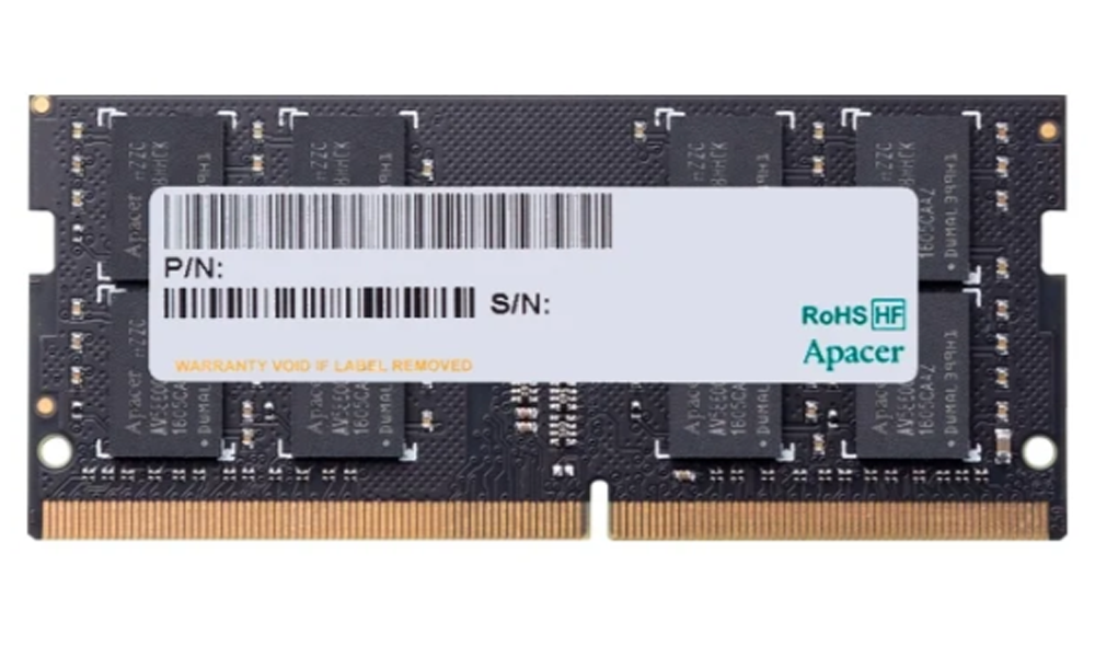 Apacer 16GB DDR5-4800 SODIMM Memory Module | 2048x8 | FS.16G2A.PTH
