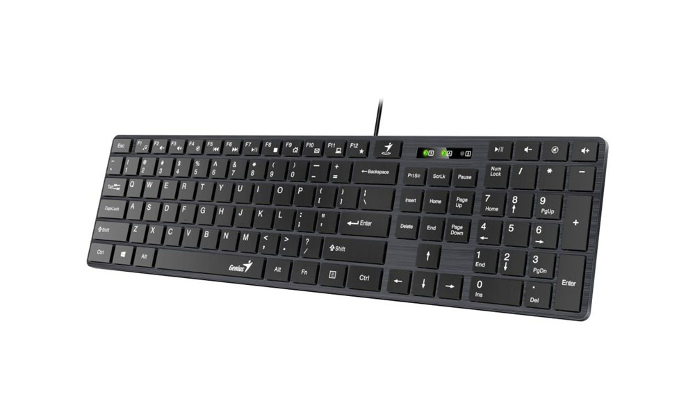 Genius SlimStar 126 Slim Keyboard, RU, USB Black