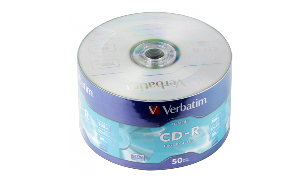 Verbatim CD-R 52x 700Mb 50PK Wrap Extra Protection (43787) 023942437871