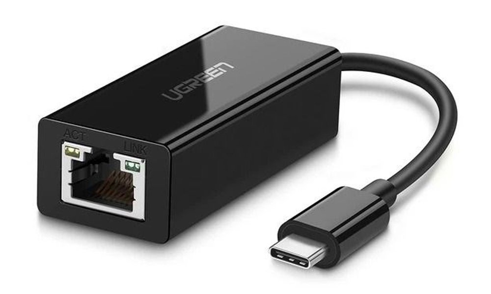 Ugreen US236 (50307) USB Type-C to 10/100/1000Mbps Ethernet Adapter, Black