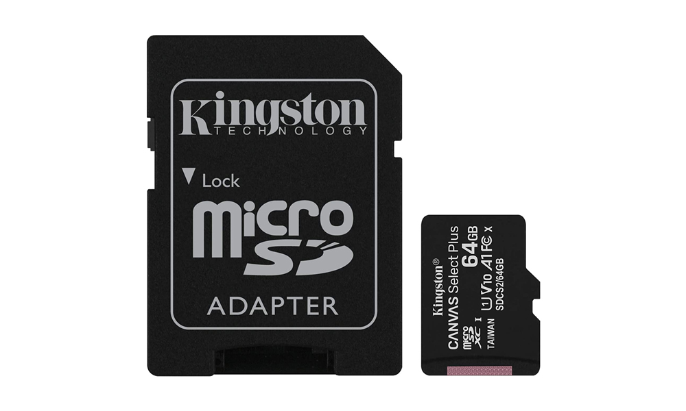 Kingston 64GB microSDXC C10 UHS-I R100MB/s Canvas Select Plus+ SD SDCS2/64GB