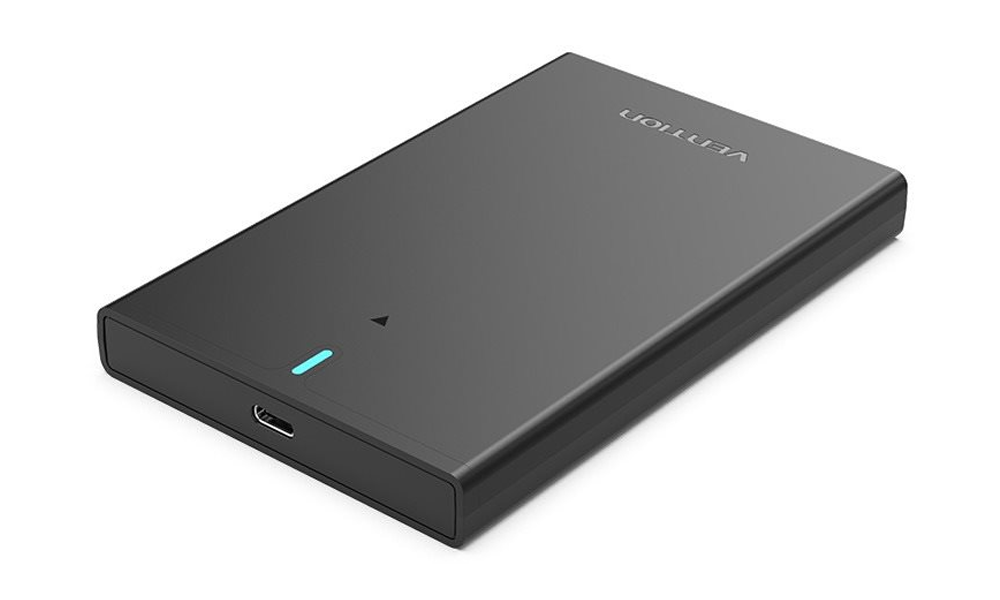 Vention KPBB0 2.5 Inch SATA Hard Drive Enclosure (USB 3.1 Gen 2-C) Black