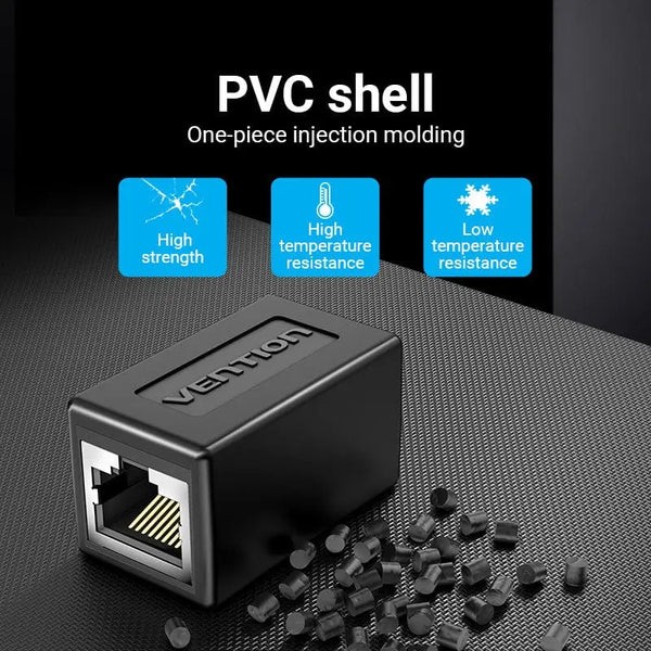 Vention IPVB0 Cat.6 FTP Keystone Jack Coupler Black