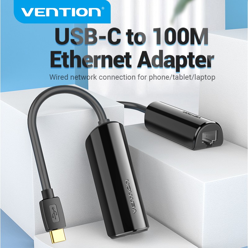 VENTION CFABB USB-C to 100M Ethernet Adapter 0.15M Black