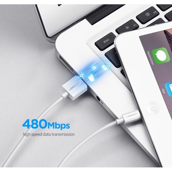 Ugreen US155 (80315) Apple Lightning To USB 2.0 A Male Cable White 1.5M