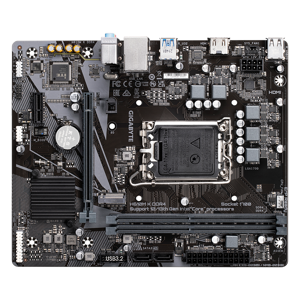 Gigabyte H610M K DDR4 2DDR4 LGA1700
