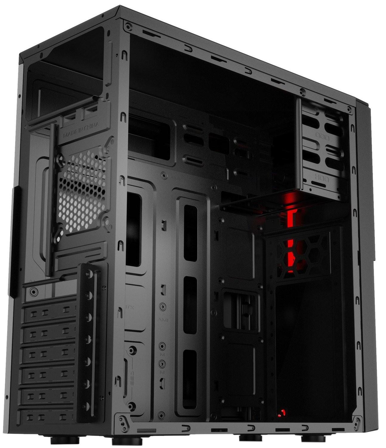 2E Computer case ALFA (E1903U-400)with PSU 2EATX400, MidT,2xUSB2.0,1xUSB3.0, steel (side panel), black 2E-E1903U-400