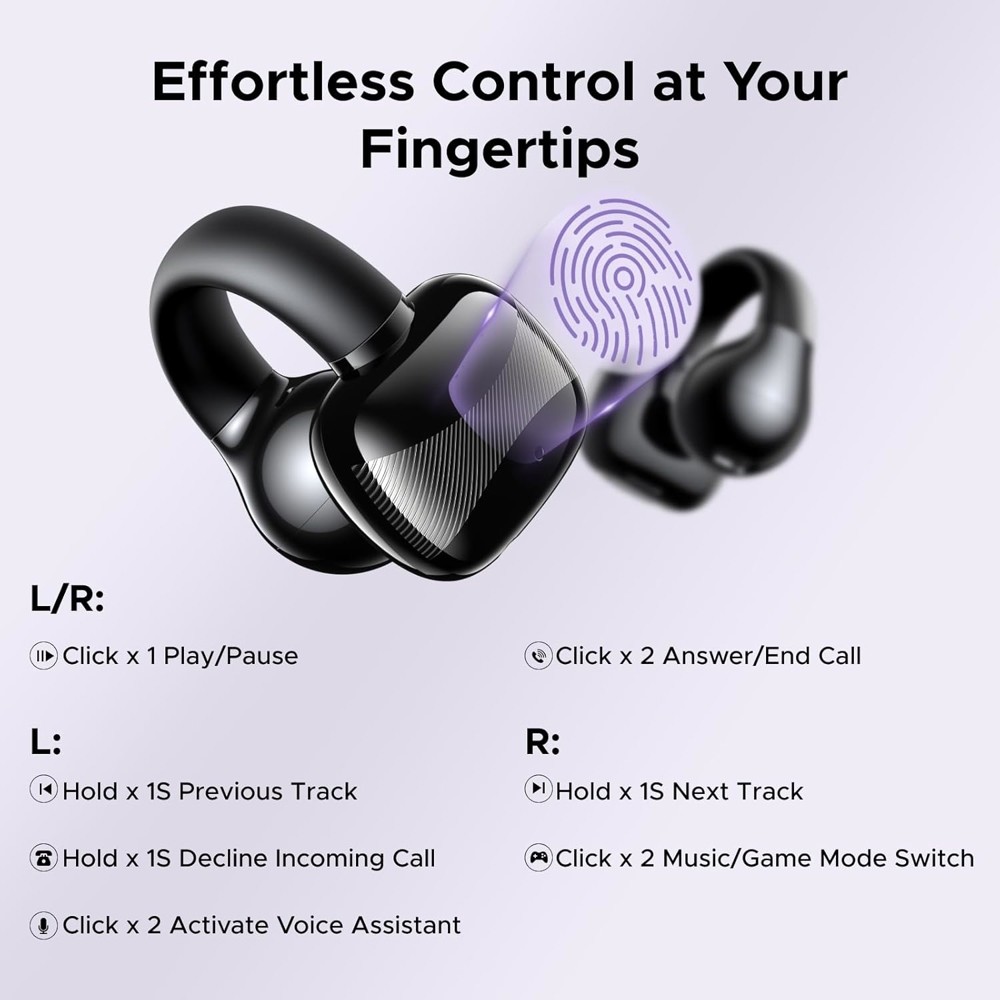 Ugreen WS209 (45785) HiTune S3, Earbuds, Wireless, Bluetooth, IPX5, Black