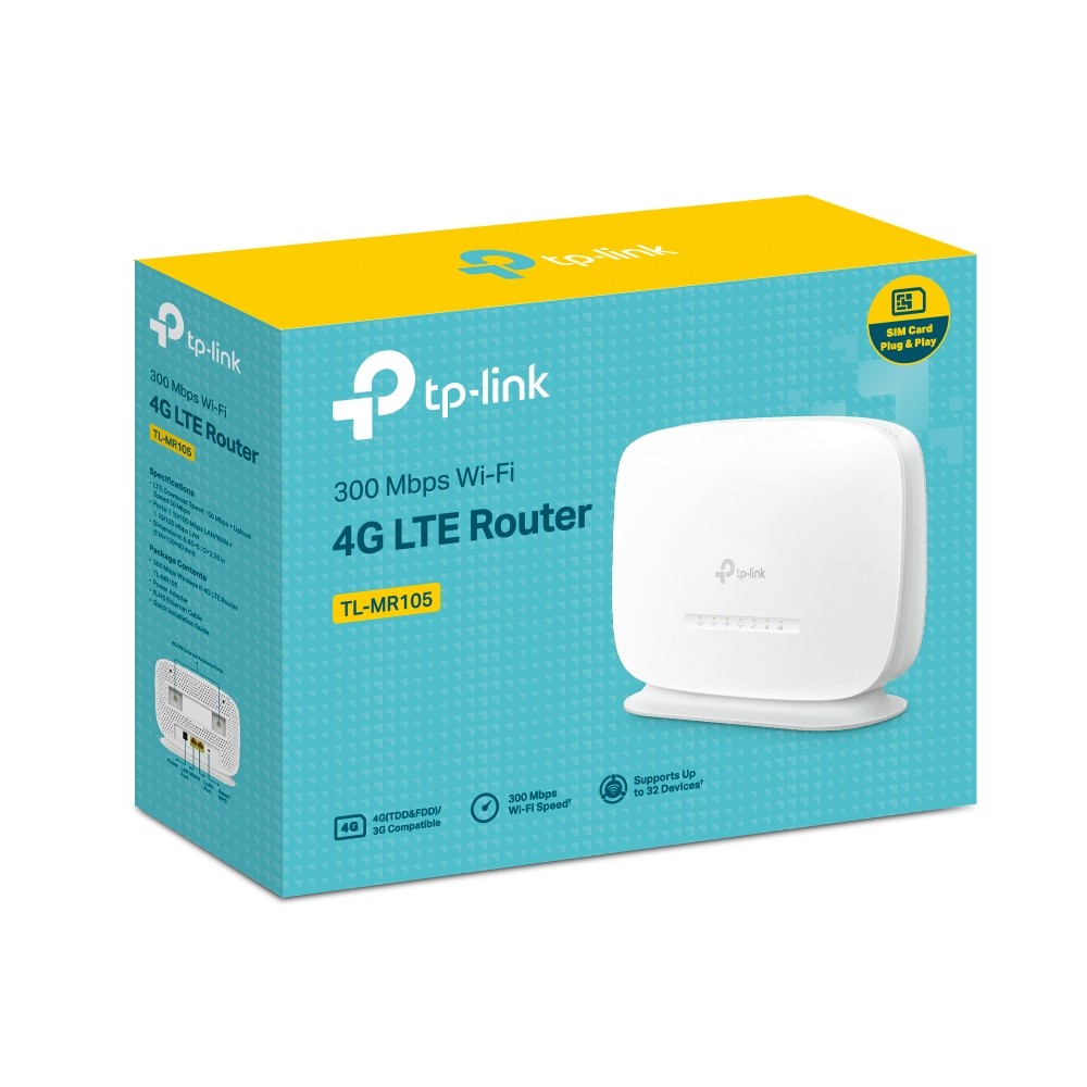 TP-Link TL-MR105, 300 Mbps Wireless N 4G LTE Router