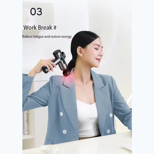 ALLX AXM-324G, 18W, 3200Rpm, Mini Massage Gun, Gray