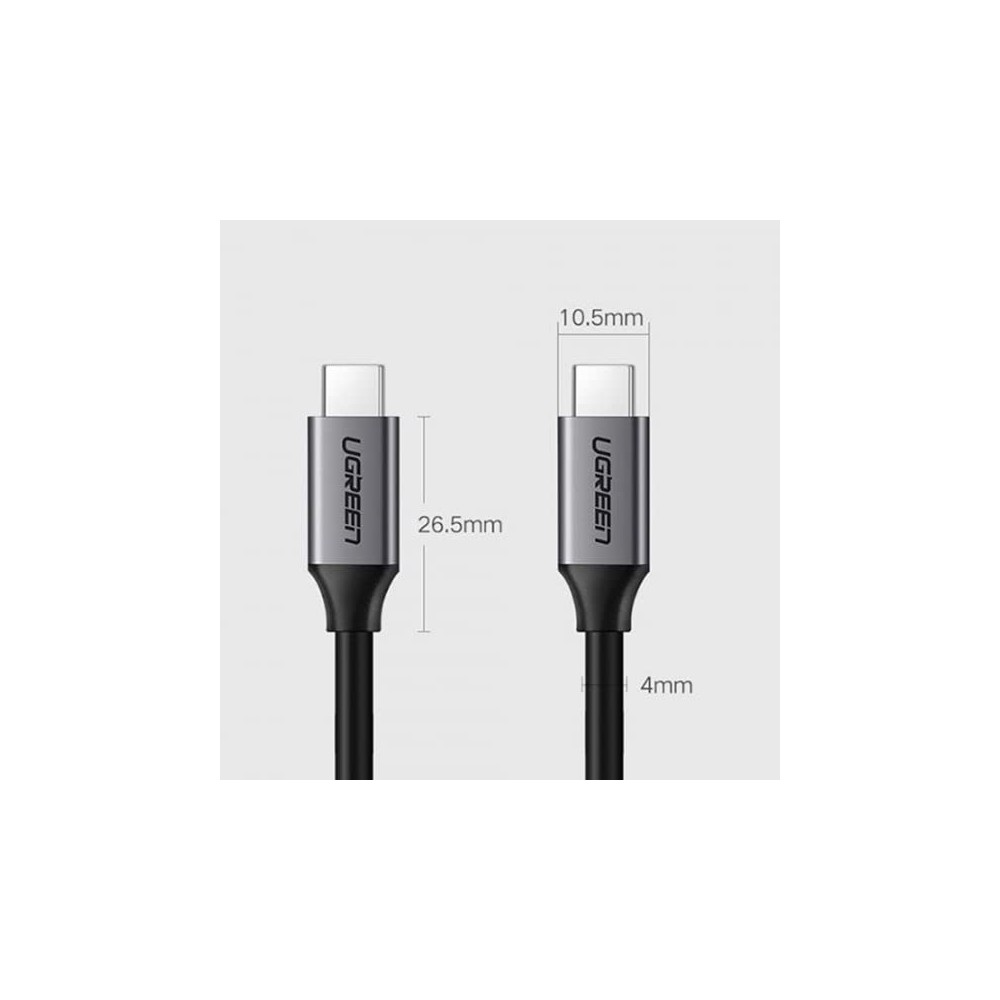 Ugreen US161 (50751), USB 3.1 Type-c To Type-c Cable, 1.5m, Black