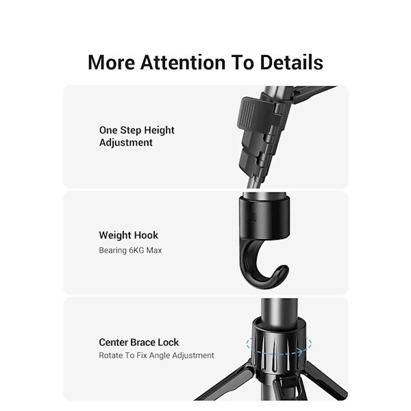 Ugreen LP661 (15187), Specialized Tripod, Black