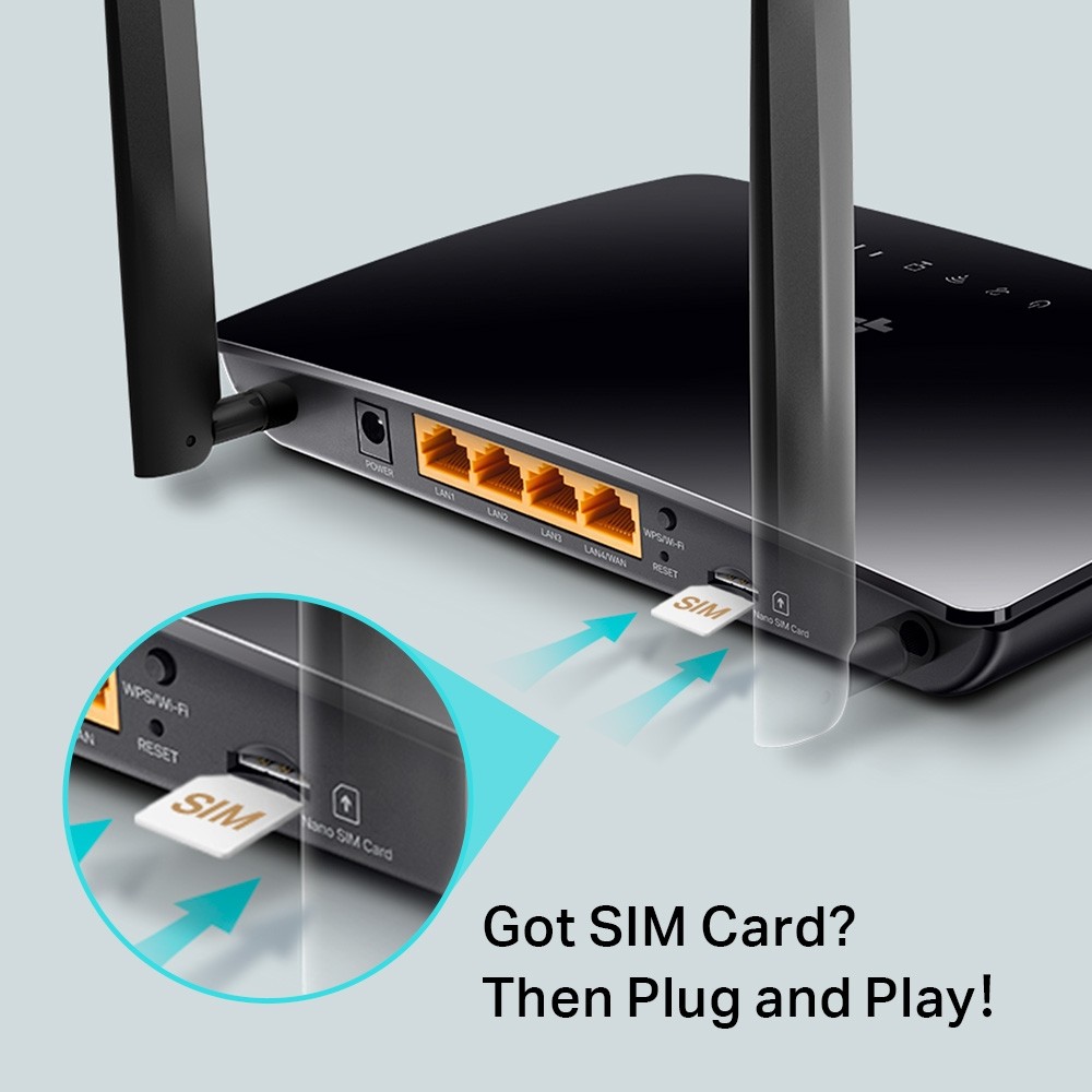 TP-Link, Archer MR402, Wi-Fi 5 Router, AC1200 Wireless Dual Band 4G LTE.