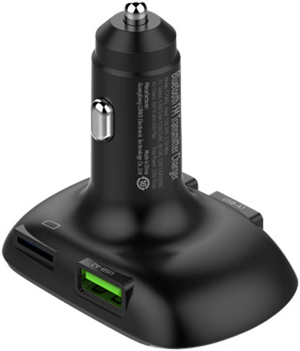 LDNIO მანქანის დამტენი + კაბელი C706Q USB To Type C FM Transmitter LED Display Bluetooth 5.0 QC3.0