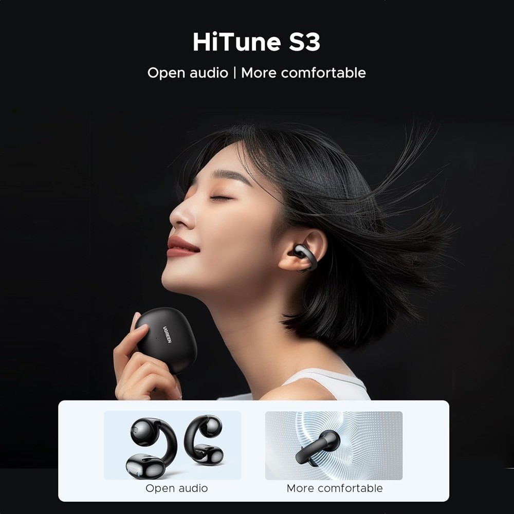 Ugreen WS209 (45785) HiTune S3, Earbuds, Wireless, Bluetooth, IPX5, Black