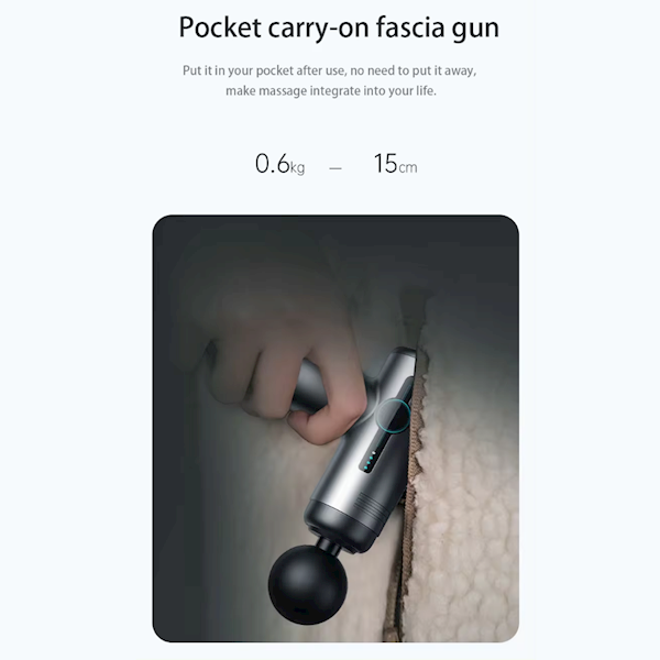 ALLX AXM-324G, 18W, 3200Rpm, Mini Massage Gun, Gray