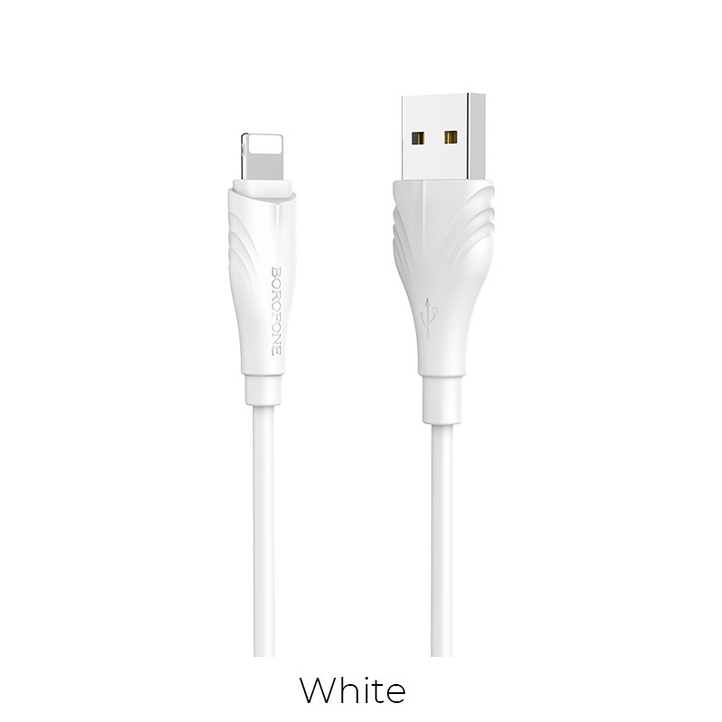 Borofone BX18 Optimal charging data cable for Lightning(L=2M) White