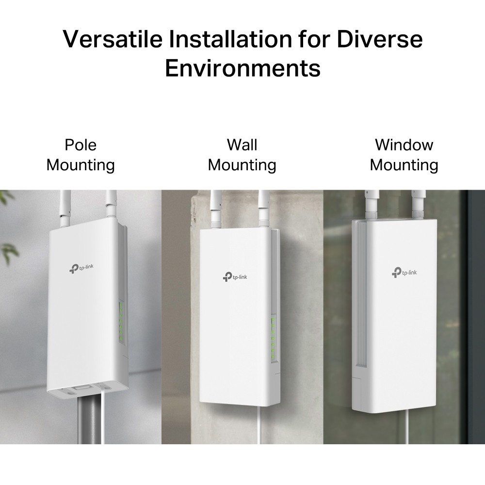 TP-Link TL-MR100-Outdoor 4G 300 Mbps Wi-Fi Outdoor Router 4G LTE and Fast Wi-Fi Speed : supports LTE up to 150 Mbps and Wi-Fi up to 3