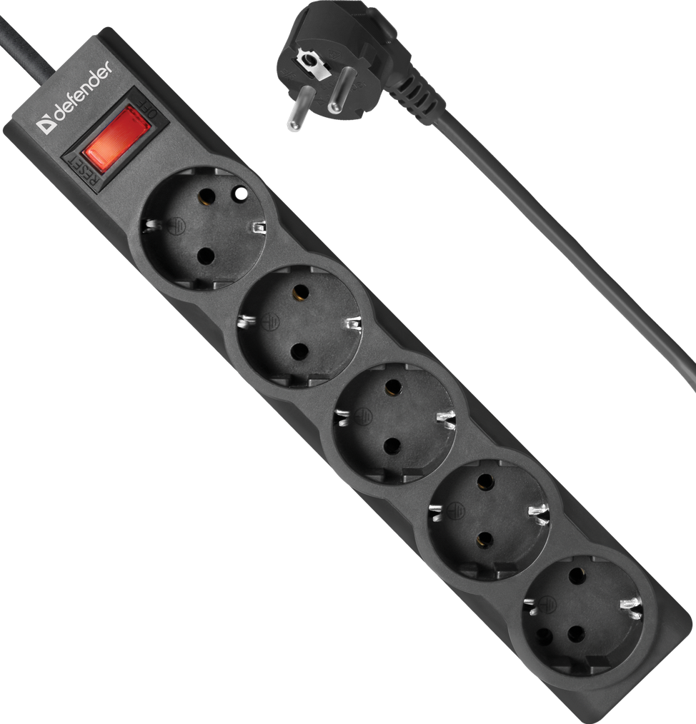 Defender ES 1.8 1.8m, Black 5 Outlets