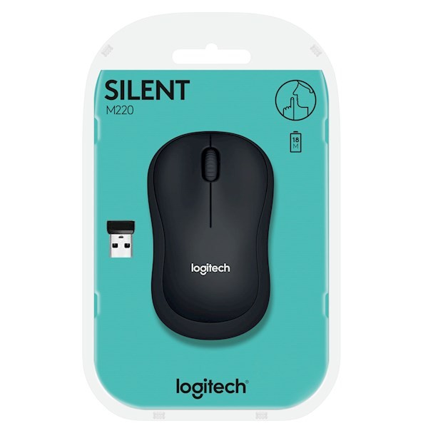 Logitech Wireless Mouse M220 SILENT - EMEA - CHARCOAL OFL