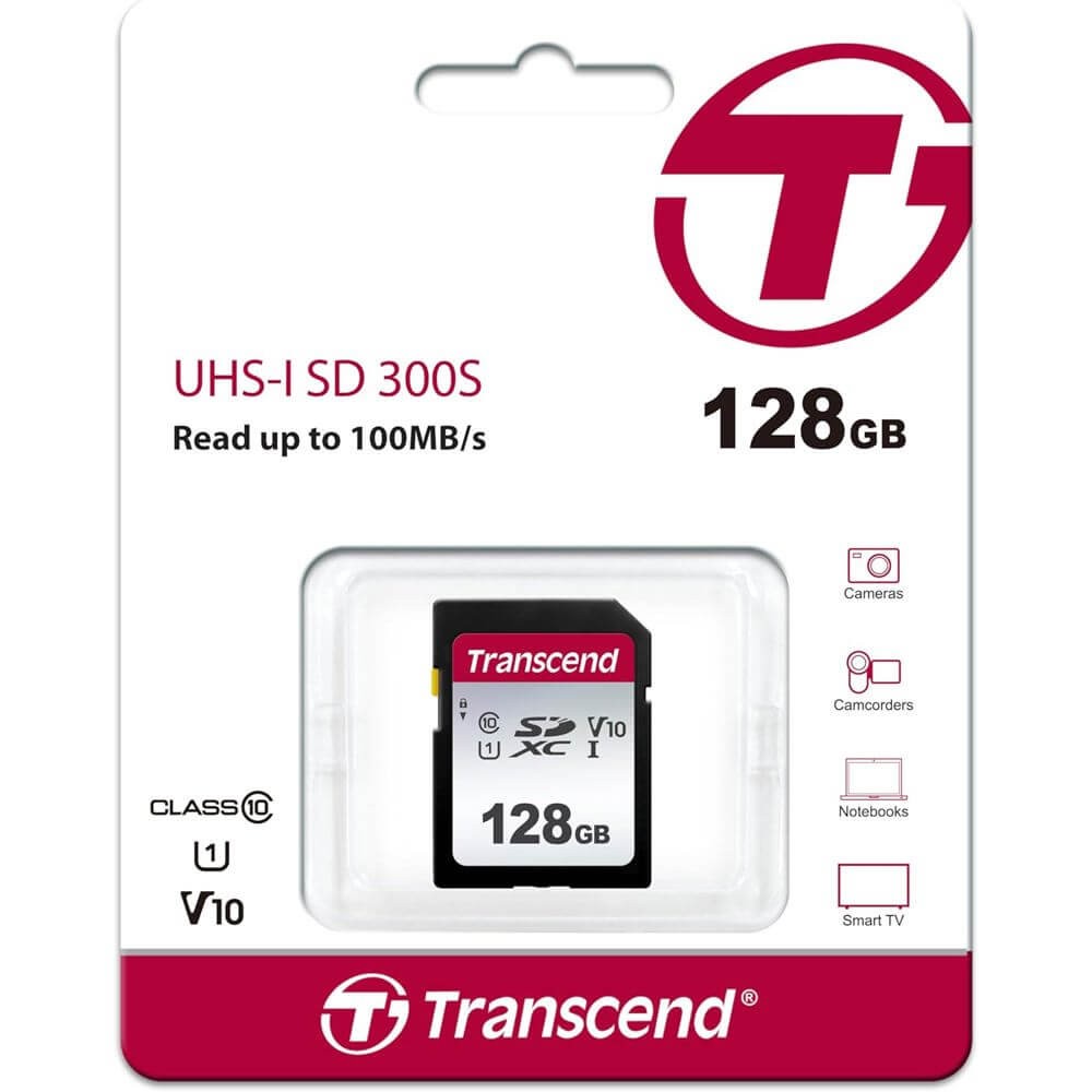 Transcend 128GB UHS-I U1 SD Card TS128GSDC300S