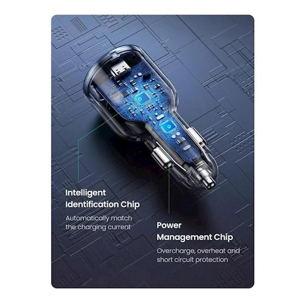 Ugreen CD293 (90413), 130W, USB, 2xUSB-C, Black