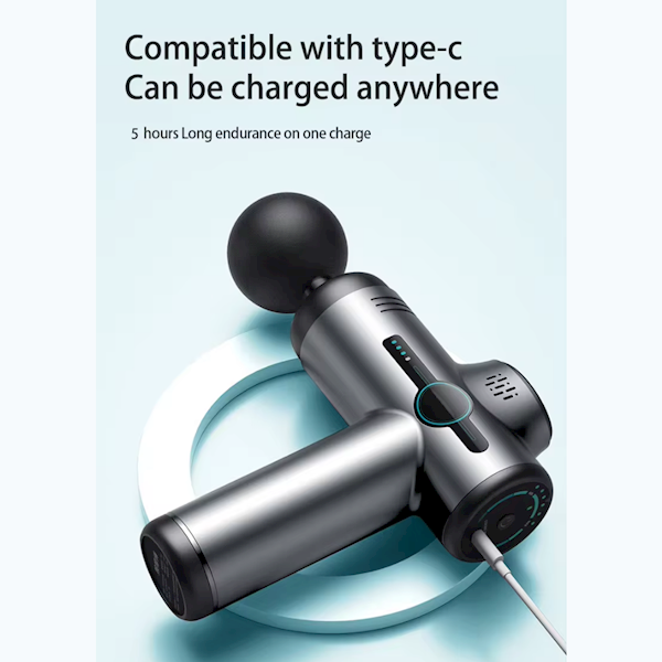 ALLX AXM-324G, 18W, 3200Rpm, Mini Massage Gun, Gray