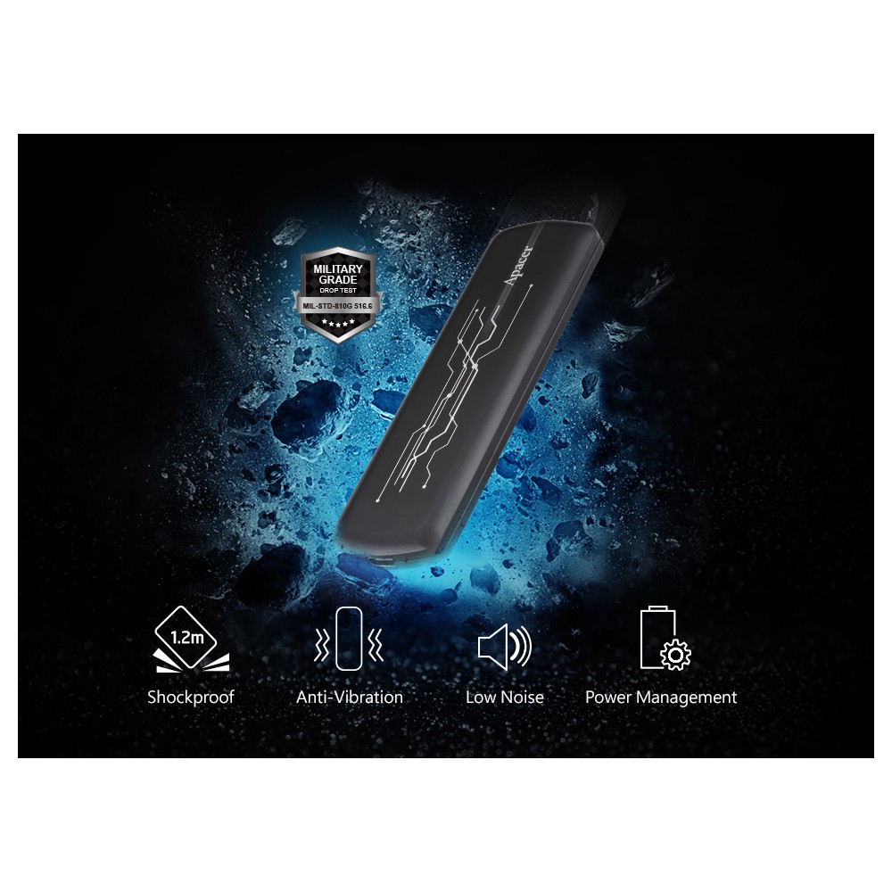 Apacer USB 3.2 Gen 2 Portable SSD AS722 1TB AP1TBAS722B-1