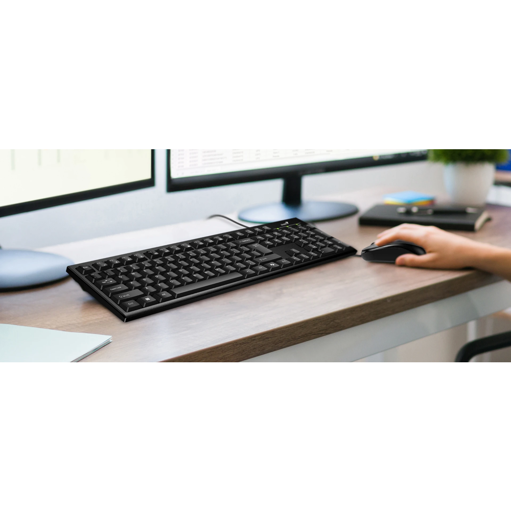 Genius, KM-100SE, Wired Keyboard and Mouse Combo (Black)