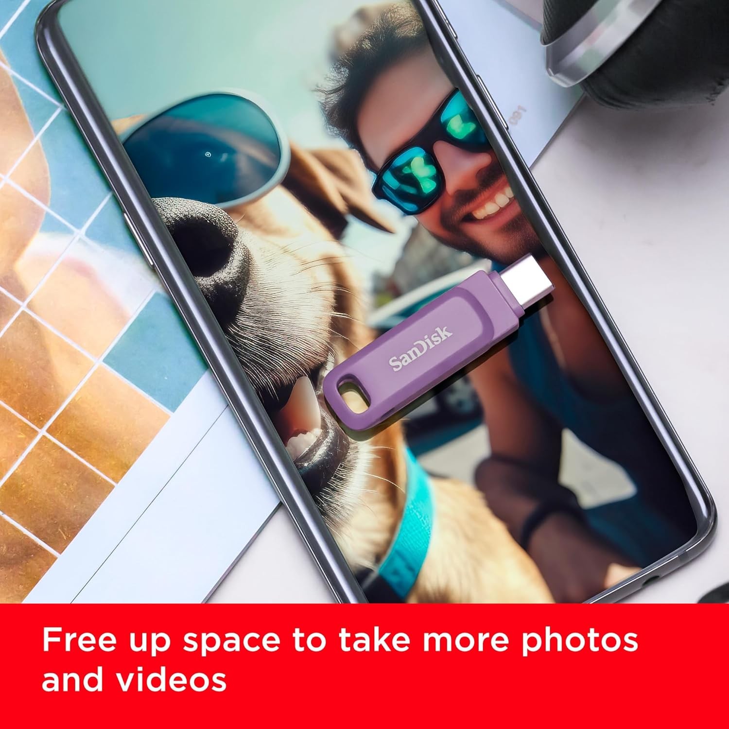 USB Flash Drive/ 256GB/ SanDisk Ultra Dual Drive Go USB Type-C™ - 256GB (Lavender)