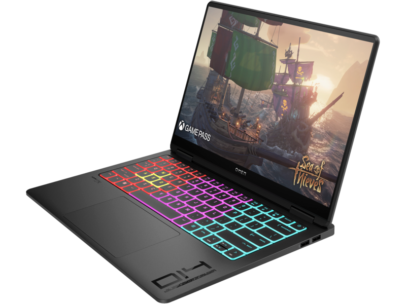 HP OMEN Clamshell | Voco 24C1 | Ultra 7-155H | 16GB 7467 LPDDR5X on-board | 512GB PCIe Gen4 Performance | NVIDIA GeForce RTX 4050 6GB VRAM | 14.0 2.8K (2880x1800) OLED Brightview Low Blue Light 400 nits VRR 48-120Hz | OST FreeDOS 3.0 B84VQEA
