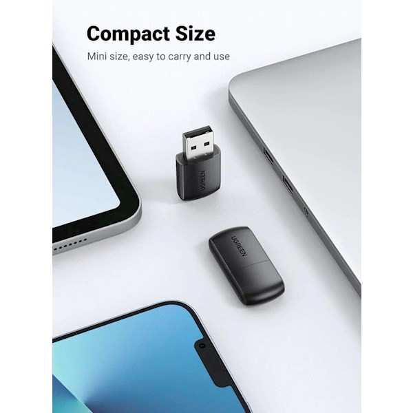 UGREEN CM448 (20204), USB 2.4GHz, External Network Adapter, Black