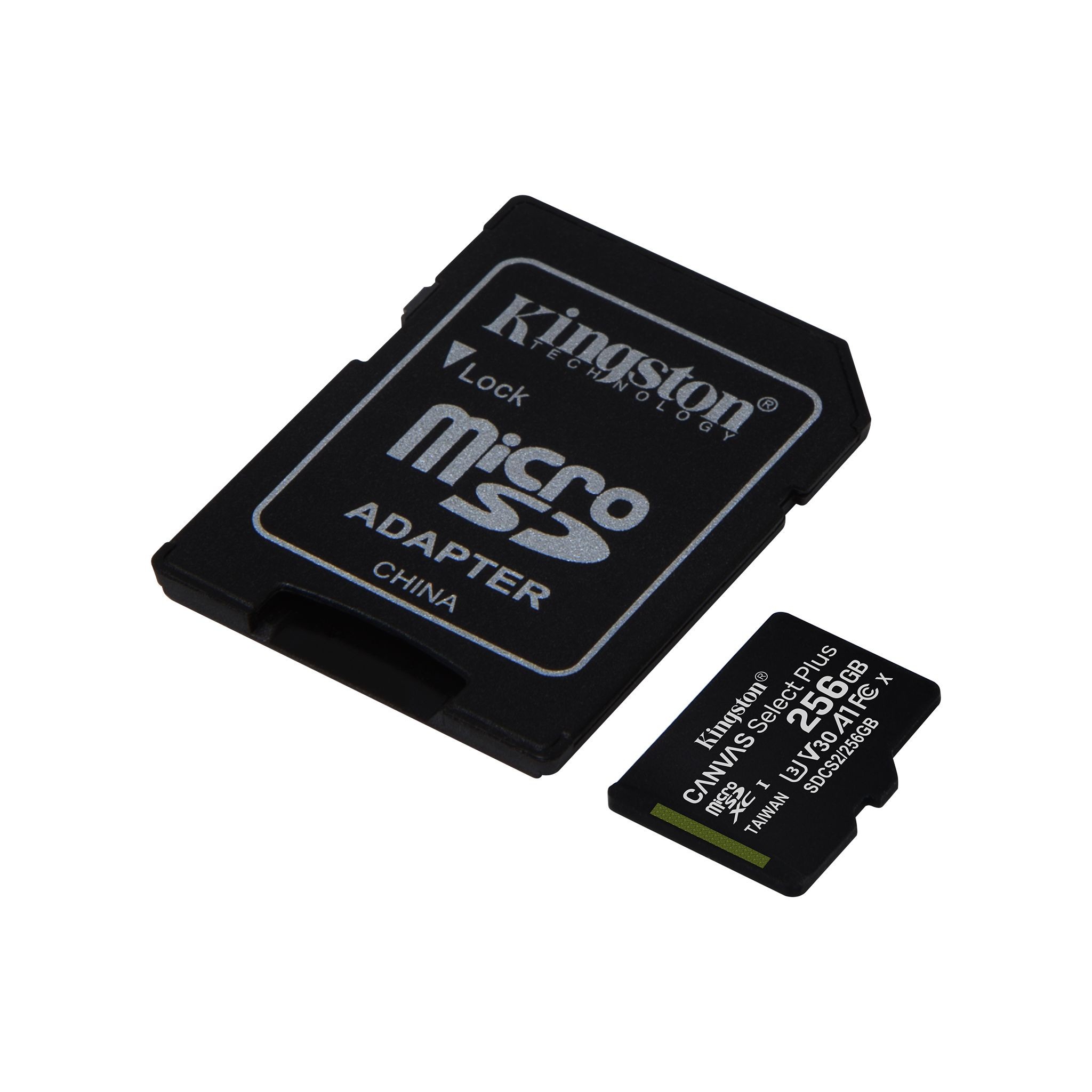 Kingston microSD 256GB C10 UHS-I R100/W85MB/s + SD SDCS2/256GB
