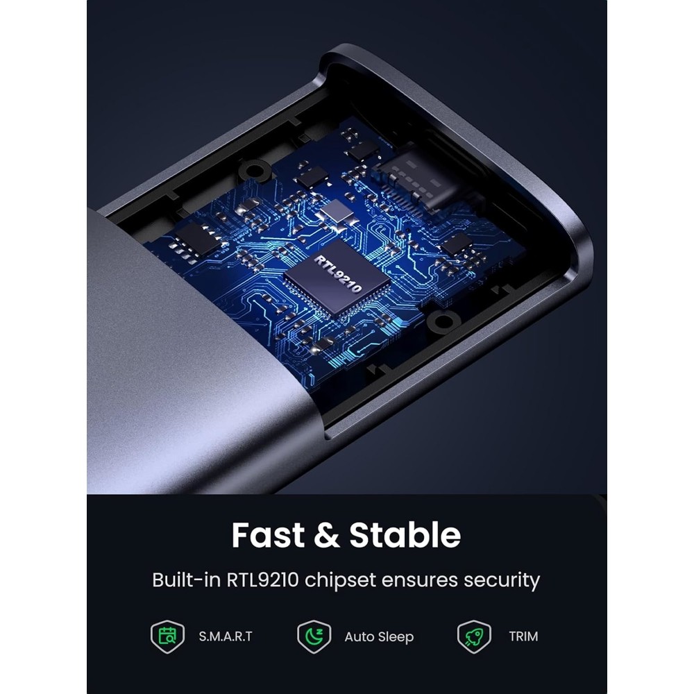 Ugreen CM767 (35267), M.2 NVMe SSD Enclosure, Grey