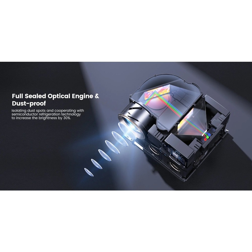 Yaber U12 Home Cinema, LCD Projector, FHD 1920x1080, 700lm, Black