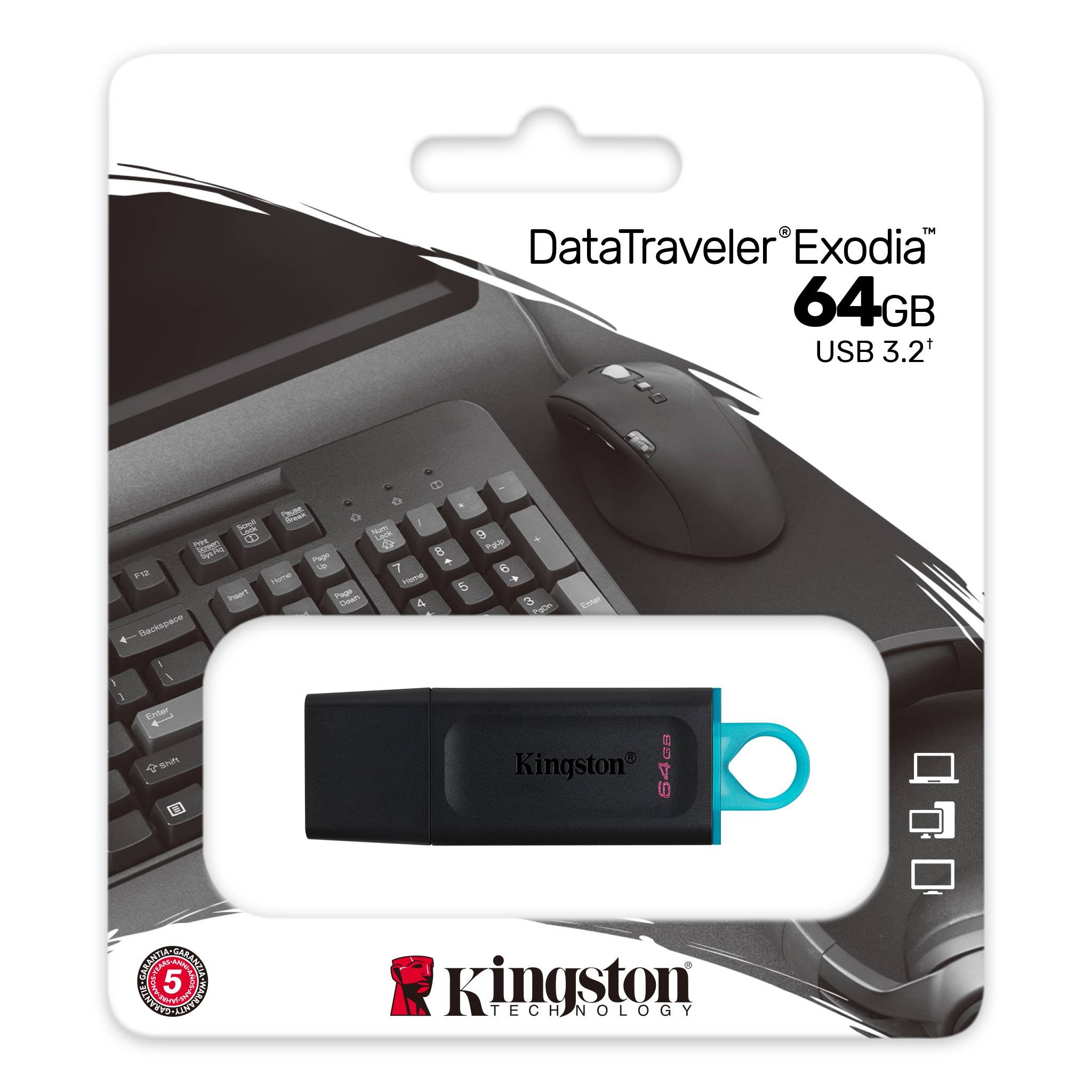 Kingston 64GB DataTraveler Exodia USB 3.2 Gen1