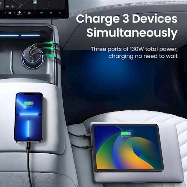 Ugreen CD293 (90413), 130W, USB, 2xUSB-C, Black