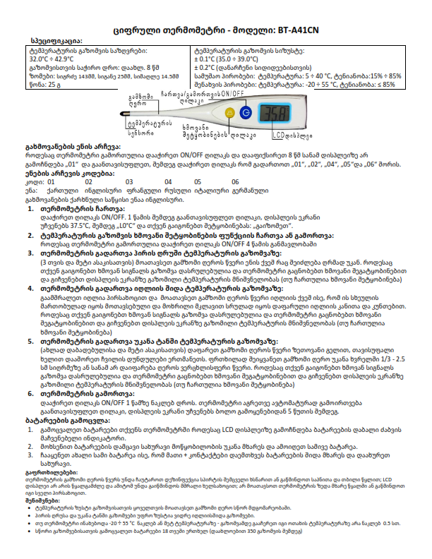 talking termometer for the blind