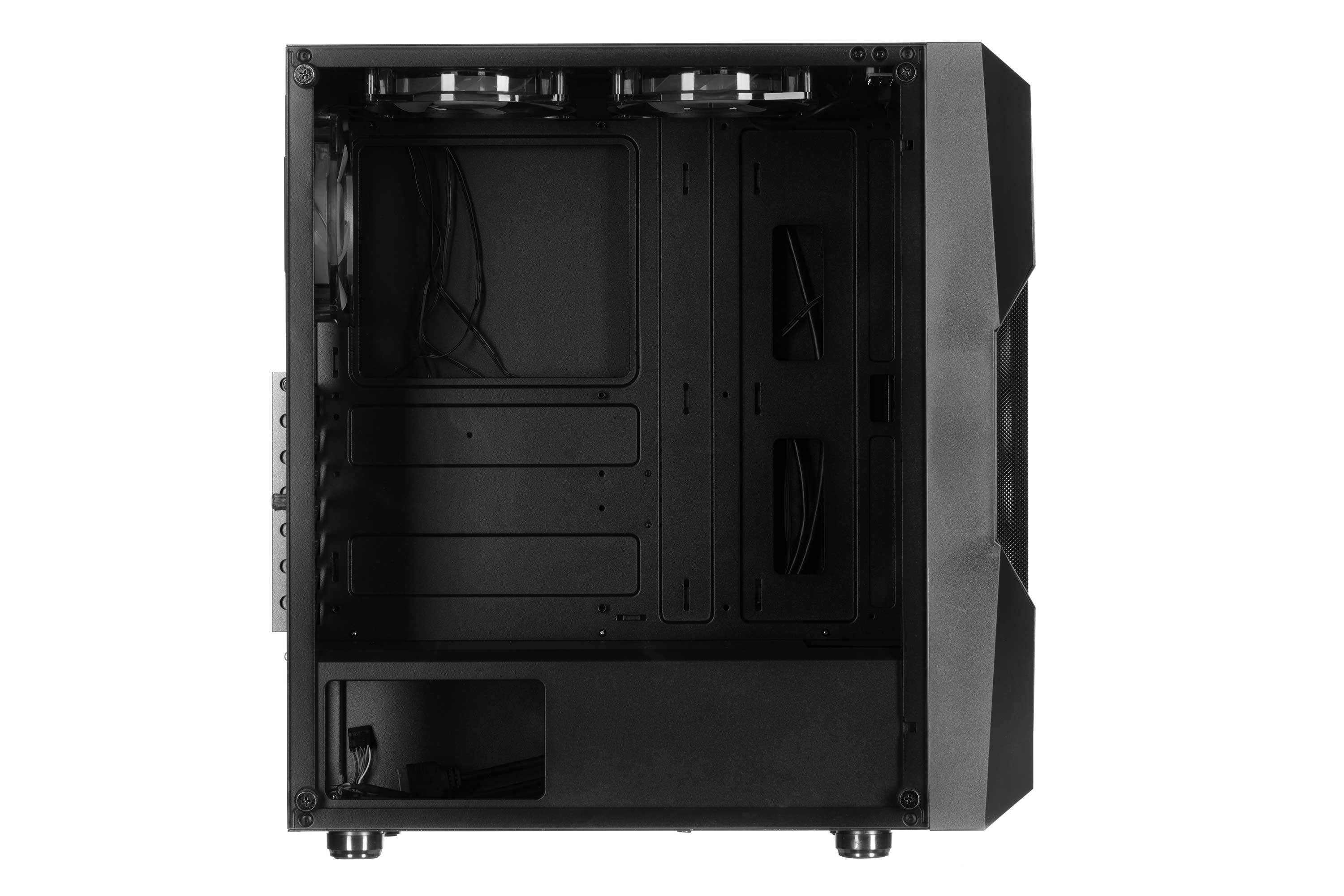 2E GAMING PC case Galaxy G2055 without PSU, 2xUSB3.0, 1xUSB2.0, 3x120mm ARGB, VGA 345mm, LCS ready, HUB, TG Side Panel, ATX, black 2E-G2055
