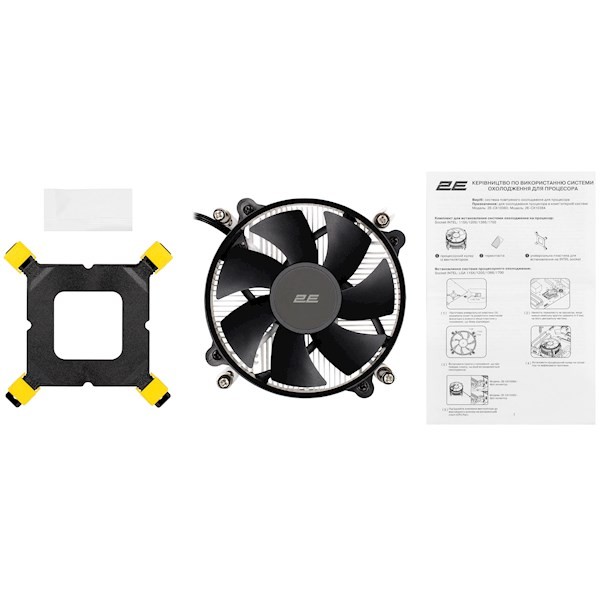 2E CPU cooling system CX10384, LGA1700, 1366, 1200, 115X, 4pin PWM, TDP 65W 2E-CX10384